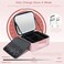 Gdsshuhung Makeup Bag with Mirror and Light Cosmetic Travel Case with Mirror Large Makeup Organizer with Mirror Portable Makeup Case with Mirror for Women Pink