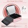Gdsshuhung Makeup Bag with Mirror and Light Cosmetic Travel Case with Mirror Large Makeup Organizer with Mirror Portable Makeup Case with Mirror for Women Pink