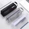 Gidary Mesh Cosmetic Bag Portable Clear Makeup Bags Mesh Zipper Pouch for Home Office Travel Accessories Organizer 2PCS Black Grey