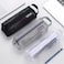 Gidary Mesh Cosmetic Bag Portable Clear Makeup Bags Mesh Zipper Pouch for Home Office Travel Accessories Organizer 2PCS Black Grey