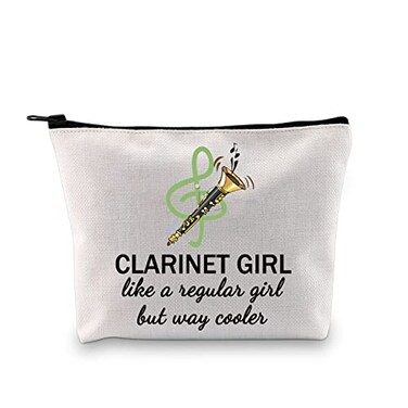GJTIM Clarinetist Gift Clarinet Player Lover Zipper Pouch Makeup Bag