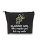 GJTIM Clarinetist Gift Clarinet Player gift Clarinet Lover Zipper Pouch Makeup Bag for Clarinet TeacherClarinet Black