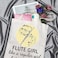 GJTIM Flute Player Gift Flute Lover Gift Marching Band Flutist Makeup BagTravel Zipper Pouch for Flutists