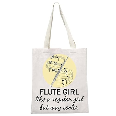 GJTIM Flute Player Gift Flute Lover Gift Marching Band Flutist Makeup BagTravel Zipper Pouch for Flutists