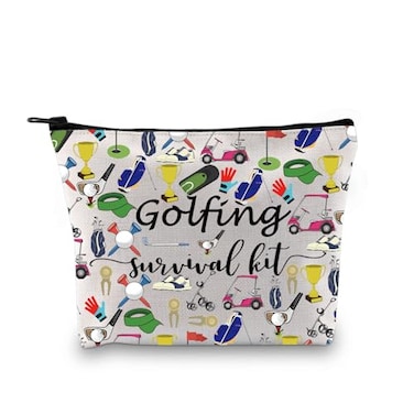 GJTIM Golfing Survival Kit Makeup Bag Golfing Gift Golf Accessories Gift for Mom Golfer Humor Survival Golfing 2Bag