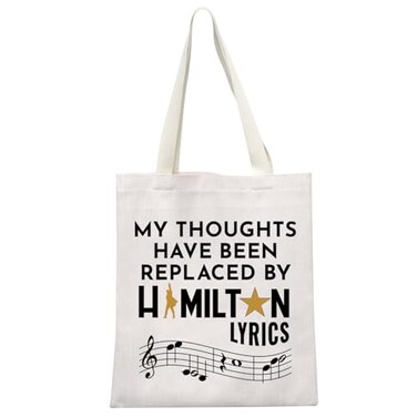 GJTIM Musical Gift Musical Lyrics Gift Talk Less Smile More Travel BagLyrics Tote