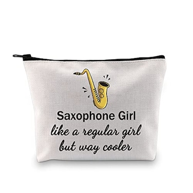 GJTIM Saxophonist Gift Saxophone Player Gift Travel Makeup Bag for Saxophone Lovers Saxophone Bag