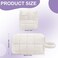 Gosect Quilted Cute Makeup Bag Checkered Cosmetic Bags with Divider Waterproof Travel Toiletry Bag Puffy Make up Pouch for Women Travel Essentials Handle White Medium