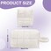 Gosect Quilted Cute Makeup Bag Checkered Cosmetic Bags with Divider Waterproof Travel Toiletry Bag Puffy Make up Pouch for Women Travel Essentials Handle White Medium