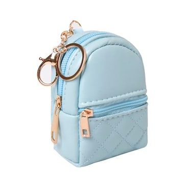 Grurun Mini Backpack Cute Cosmetic Bag for Women Creative Cute Pendant Keychain Keychains Keyrings PU Leather Makeup Bag Key Lipstick Card Holder Data Cable Organizer Zipper Pouch