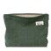 HAPPYHEIDI Corduroy Makeup Bag with Compartment Cosmetic Toiletry Travel Pouch Make Up Accessory Organizer Zipper Closure Canvas Lined
