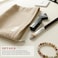 HAPPYHEIDI Creamy Light Khaki Corduroy Makeup Bag Cosmetic Toiletry Travel Pouch Make Up Accessory Purse Organizer Canvas Lined