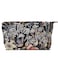 HAPPYHEIDI Cute Floral Makeup Bag Cosmetic Travel Pouch with Bottom and Zipper Purse Make Up Organizer Aesthetic Textured Fabric Medium