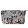 HAPPYHEIDI Cute Floral Makeup Bag Cosmetic Travel Pouch with Bottom and Zipper Purse Make Up Organizer Aesthetic Textured Fabric Medium