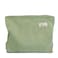 HAPPYHEIDI Fresh Green Corduroy Makeup Bag with Compartment Cosmetic Toiletry Travel Pouch Make Up Accessory Purse Organizer Canvas Lined