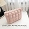 HFLZBRO Puffy Quilted Makeup Bag for Women Cosmetic Bag Travel Toiletry Organizer Pouch Clutch pink