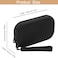 HHQQWZ Portable Silicone Makeup Bag for Women Small Travel Waterproof Toiletry Cosmetic Bag Zipper Closure Organizer Makeup Case with Handle Black