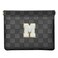 HIGH FIT Leather Pocket Cosmetic Bag for PurseInitial Makeup Bag Lipstick Cosmetic Accessories Organizer M Black