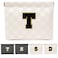 HIGH FIT Leather Pocket Cosmetic Bag for PurseInitial Makeup Bag Lipstick Cosmetic Accessories Organizer T White
