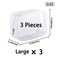 Homtable Clear Plastic Toiletry Bag Zippered Carry Pouch White Large 3