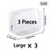 Homtable Clear Plastic Toiletry Bag Zippered Carry Pouch White Large 3