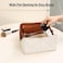 IMCUZUR Travel Makeup Bag Large Cosmetic Bag for Women Open Flat Make up Bag Portable Skincare Bag with Handle White