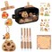 IN Chenthy Kawaii Capybara Pencil Case Kit with Plush NotepadPendantStickersBinder clipsDiary ClipPens 5Layer Large Capacity Capybara Stationery Set Gifts for Office Makeup Black