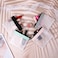 InnoHHustle 4 PCS Multicolor Strawberry Pattern Small Makeup Bag 49x45 Inch 4 Count Cosmetic Bags Zipper Closure Female Synthetic Pouch