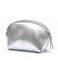 Intonowa Small Makeup BagCosmetic Bags for WomenSilver Leather Makeup Pouch