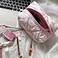 irLocy Coquette Bow Y2k Makeup Bag Cute Quilted Make Up Pouch Small Preppy Floral Cosmetic Bag Toiletry Organizer Bag Pink bow tie