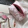 irLocy Coquette Bow Y2k Makeup Bag Cute Quilted Make Up Pouch Small Preppy Floral Cosmetic Bag Toiletry Organizer Bag Pink bow tie