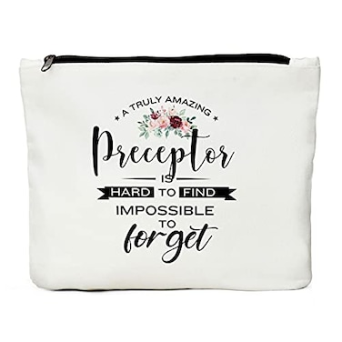 JIUWEIHU Makeup Bag Nurse Preceptor Gifts for Makeup Travel Multi Color Canvas Zipper