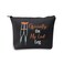 JXGZSO Broken Bones Recovery Gift Officially On My Last Leg Funny Orthopedic Surgeon Cosmetic Zipper Bag Black