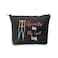 JXGZSO Broken Bones Recovery Gift Officially On My Last Leg Funny Orthopedic Surgeon Cosmetic Zipper Bag Black
