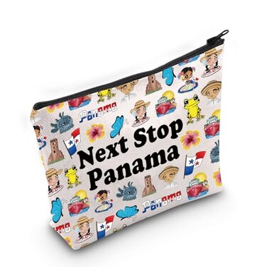 JXGZSO Panama Landmarks Gift Next Stop Panamas Makeup Bag Travel Lover Gift Panamas Vacation Zipper Cosmetic Bag Panama