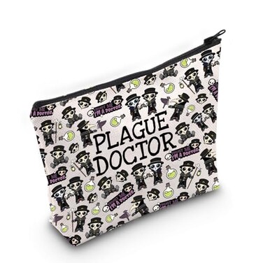 JXGZSO Plague Doctor Cosmetic Bag Cryptozoology Gift Cryptid Creature Mythical Makeup Bag