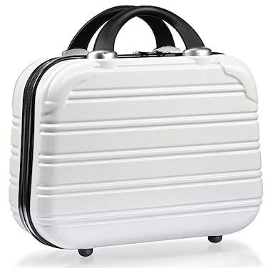 JZRTravel 14Inch Makeup Train Case Hardshell PCABS Travel Cosmetic Organizer Makeup Storage Box for Toiletry Durable Portable Gifts for Women
