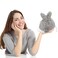 Kichvoe Little Bear Rabbit Ears Drawstring Bag Plush Makeup Pouch Lightweight Small Cosmetic Organizer for Travel and Daily Use 984X708X039 Inches