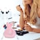Kichvoe Plush Drawstring Bag with Rabbit Ears Lightweight Makeup Pouch Cosmetic Storage Case for Travel Daily Use 984X708In