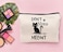 Lacosu Funny Cat Dont Stress Meowt Makeup Bag Black Cat Funny Zipper Pouch Bag Birthday Gift for Women Animal Lover