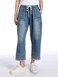 Lavnis Womens Cropped Jeans Cotton Loose Denim Pants Casual Elastic Waist Ripped Jean Joggers Blue 5 M