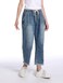 Lavnis Womens Cropped Jeans Cotton Loose Denim Pants Casual Elastic Waist Ripped Jean Joggers Blue 5 M
