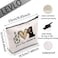 LEVLO Cosmetic Make Up Bag Make Up Zipper Pouch Bag For Dog Lover Peace Lab
