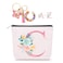 Lingdeer Personalized Makeup Bag with Initial Keychain Custom Initial Monogram Small Travel Cosmetic Toiletry Bag Birthday Gifts for Women Bridesmaid Teacher C