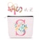 Lingdeer Personalized Makeup Bag with Initial Keychain Custom Initial Monogram Small Travel Cosmetic Toiletry Bag Birthday Gifts for Women Bridesmaid Teacher S