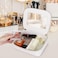 LOFOWN Clear Makeup Bag Womens Waterproof Travel Cosmetic Case and Toiletry Bag Portable Makeup Organizer Bag Car Essential with Zipper White M1