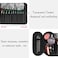 LUEXBOX Portable Folding Makeup Brush Bag Multifunctional Cosmetics Rolling Storage Case Makeup Brush Holder for Travel Makeup Brush Organizer Bag Black
