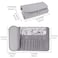 LUEXBOX Portable Folding Makeup Brush Bag Multifunctional Cosmetics Rolling Storage Case Makeup Brush Holder for Travel Makeup Brush Organizer Bag Grey