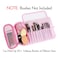 LUEXBOX Portable Folding Makeup Brush Bag Multifunctional Cosmetics Rolling Storage Case Makeup Brush Holder for Travel Makeup Brush Organizer Bag Pink
