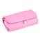 LUEXBOX Portable Folding Makeup Brush Bag Multifunctional Cosmetics Rolling Storage Case Makeup Brush Holder for Travel Makeup Brush Organizer Bag Pink